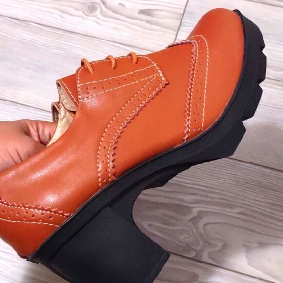 (51-2968) DADAWEN Women's Classic  Mid-Heel Square Toe Oxfords Sz 40 (9.5) - Picture 8 of 14
